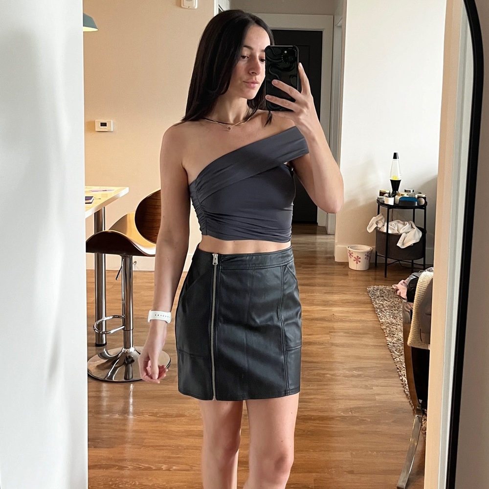 Express Faux Leather Skirt